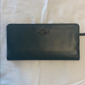 Coach Forest Green Skinny Wallet
